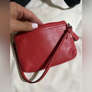 Coach red letter wristlet